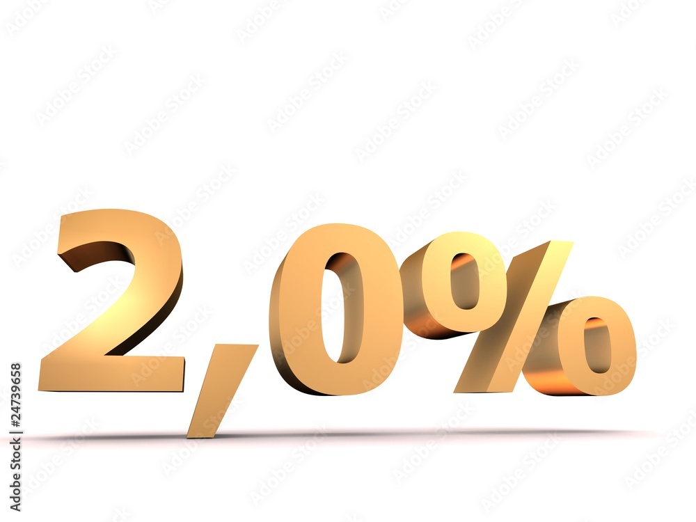 goldene 2,0% Ziffer goldene 2,0% Ziffer