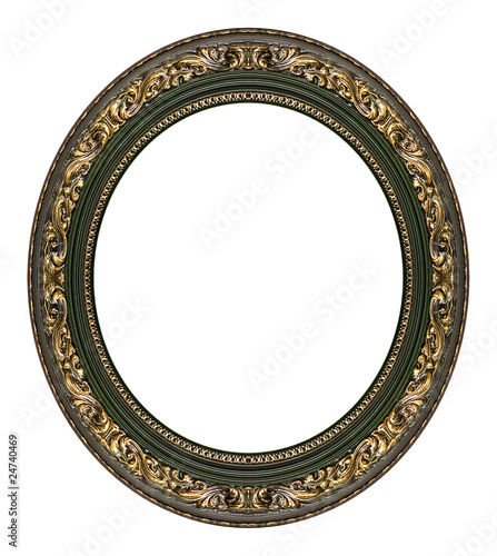 Oval gold picture frame