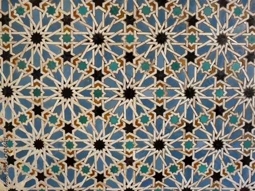 Ceramic wall tiles in the Real Alcazar in Seville, Spain