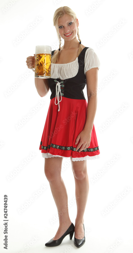 Oktoberfest Bedienung mit Maßkrug Oktoberfest Bedienung mit Maßkrug