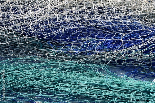 fishing nets still life background pattern