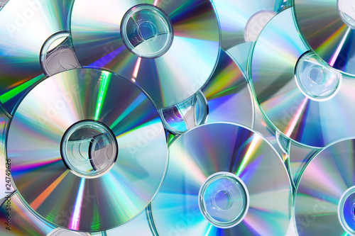 heap of dvd, cd disks photo
