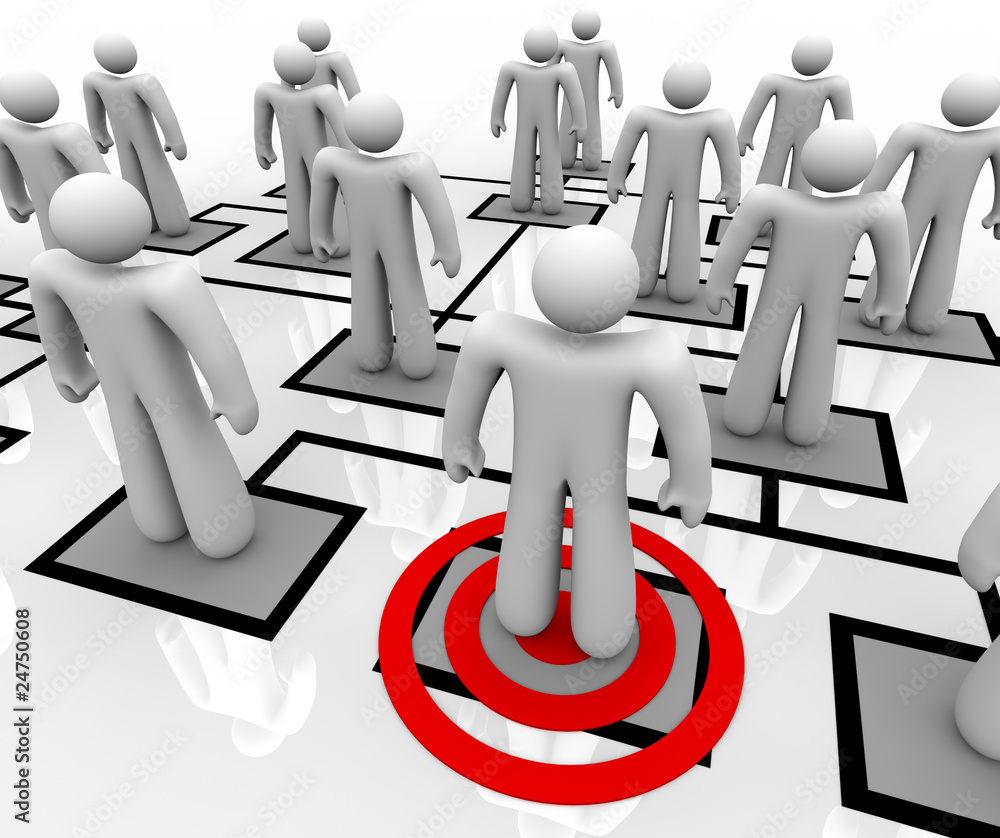 Targeted Employee in Organizational Chart Stock Illustration Adobe Stock