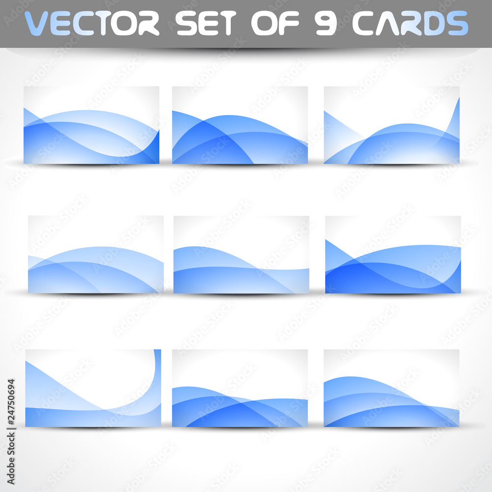 vector set of business cards vector set of business cards