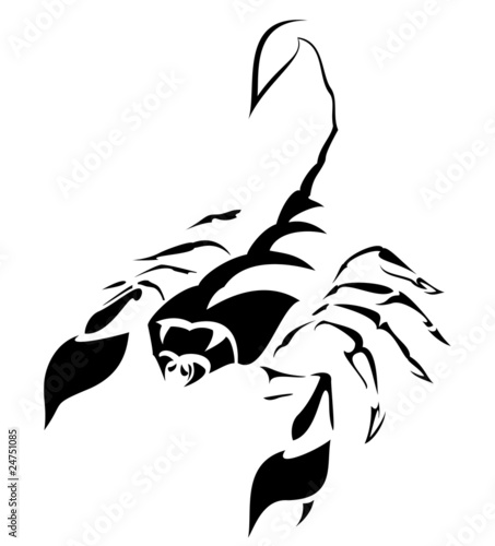 Silhouette of  scorpion