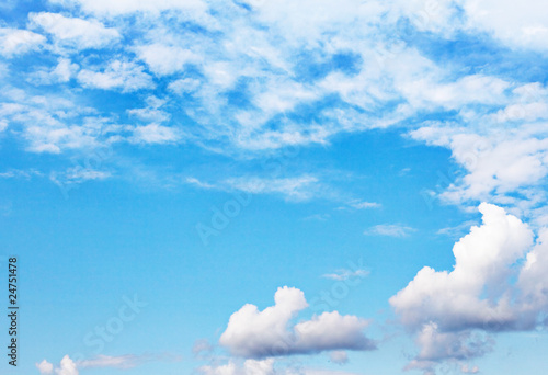 Fototapeta Naklejka Na Ścianę i Meble -  Background of bright blue sky.