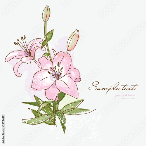greeting card or invitation, romantic flower