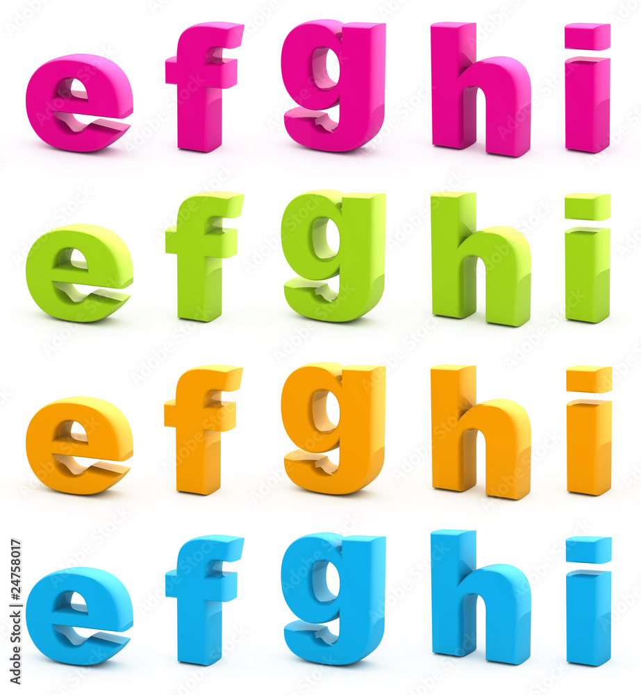 Colorful alphabet.