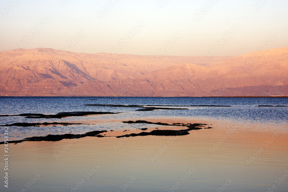 Dead sea at sunset