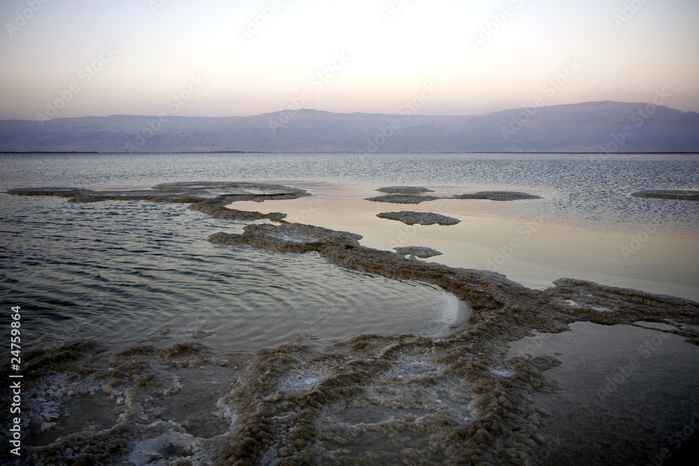 Dead sea salt and water