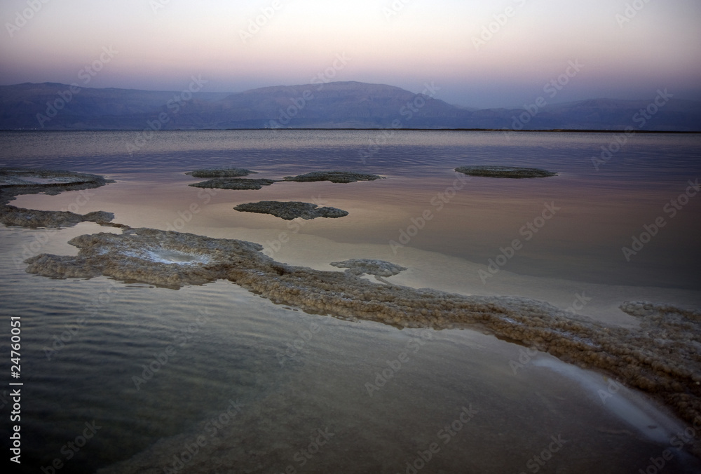 Dead sea at sunset