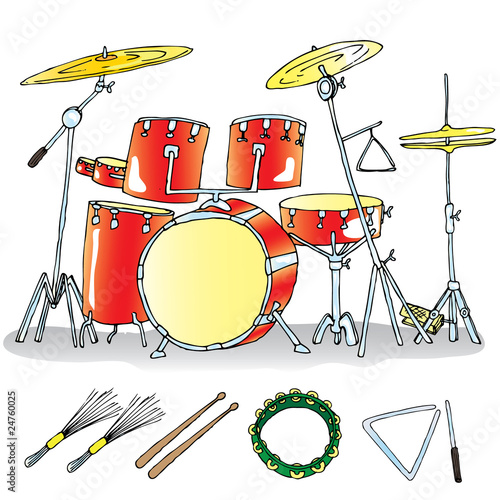 vector drums illustration 1