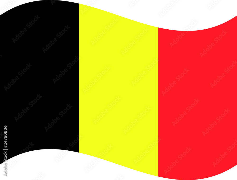 Fototapeta premium Flagge Belgien, wehend