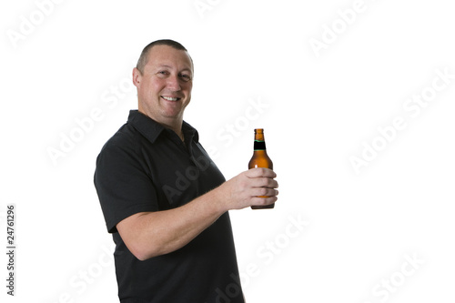 one man with beer