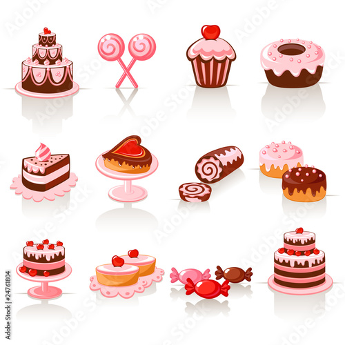Sweet pastry icons