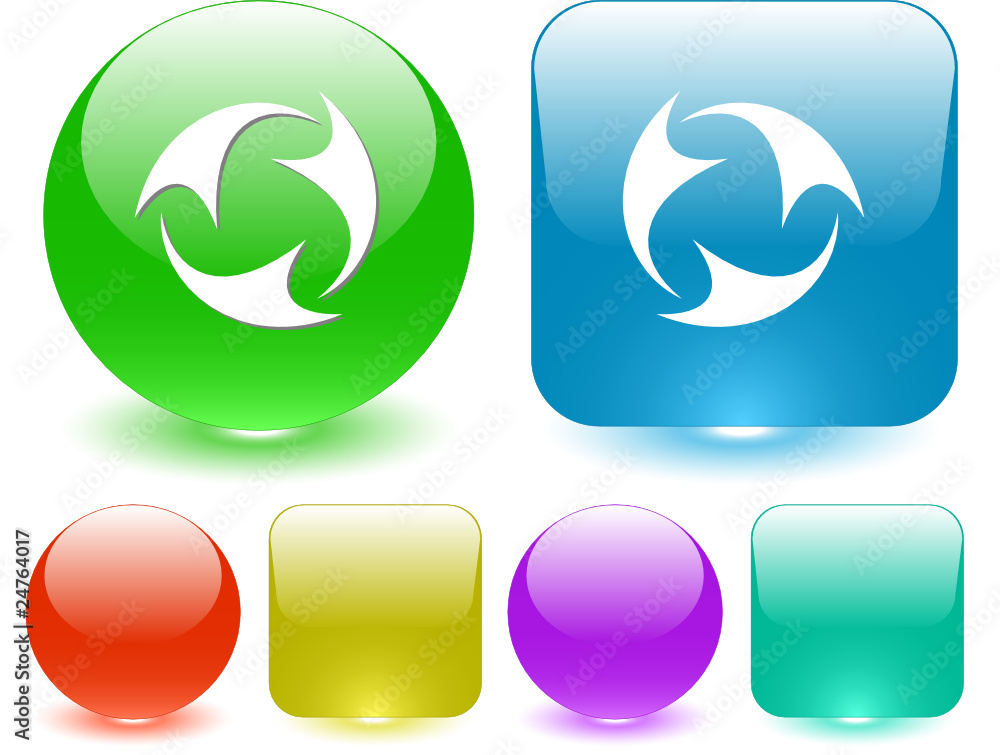 Abstract recycle symbol. Vector interface element. Abstract recycle symbol. Vector interface element.