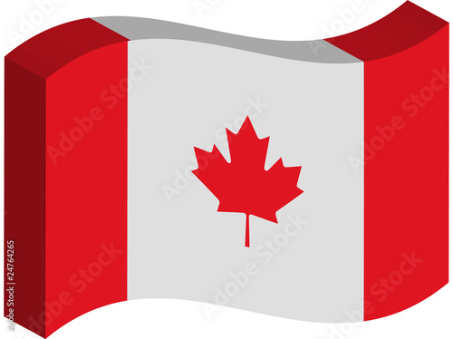 Flagge Kanada, wehend, Stein