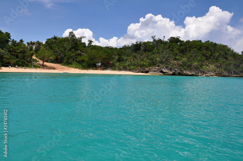 Beautiful turquoise sea in Boracay