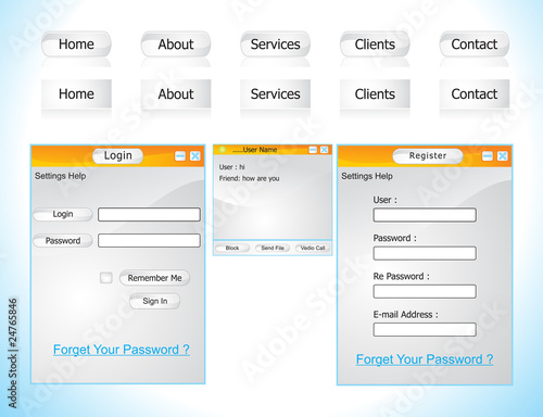 abstract icon & web bottons
