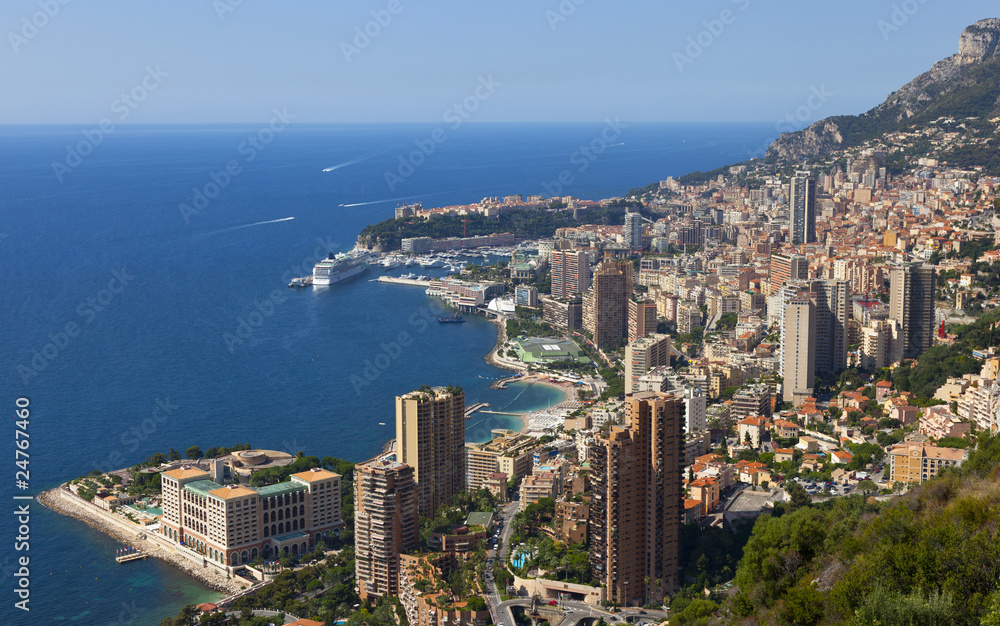 a view over the harbour of monaco