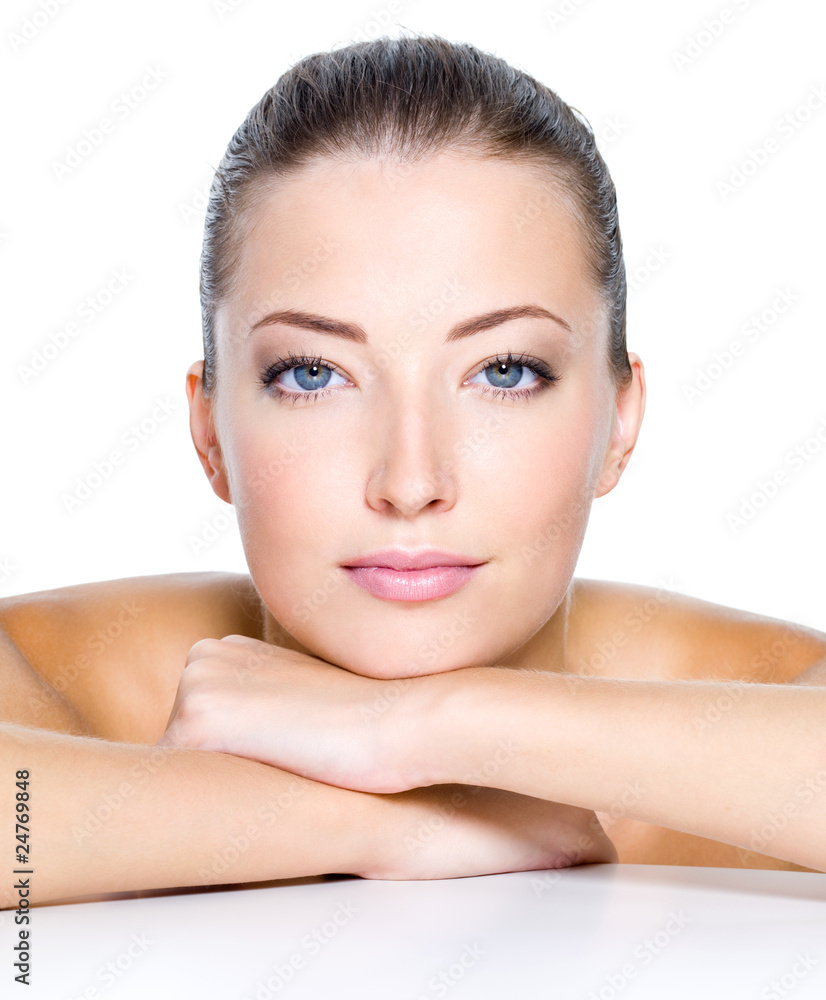 Face of a fresh beautiful young woman - isolated Face of a fresh beautiful young woman - isolated