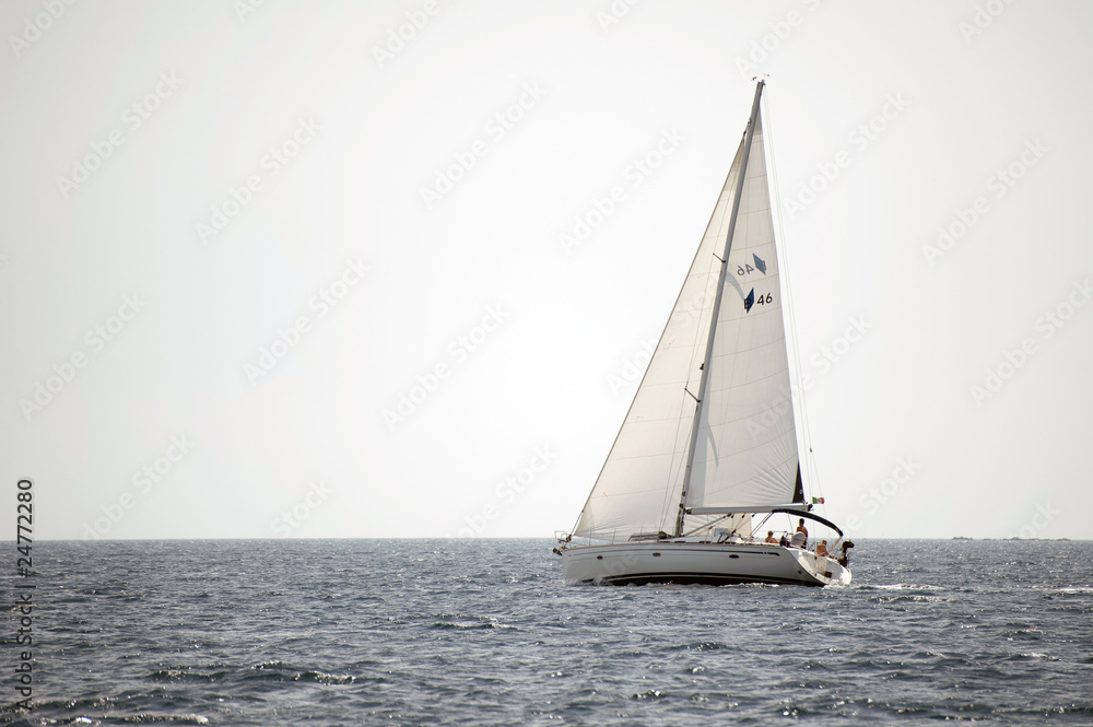 yacht sailing on sea
