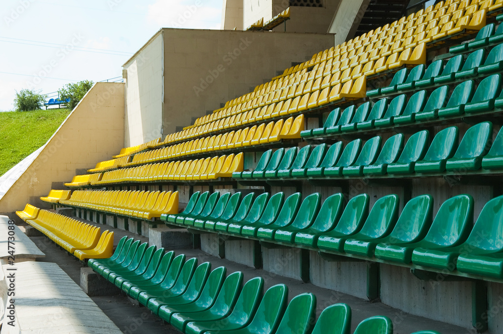 Obraz premium Colour plastic armchairs