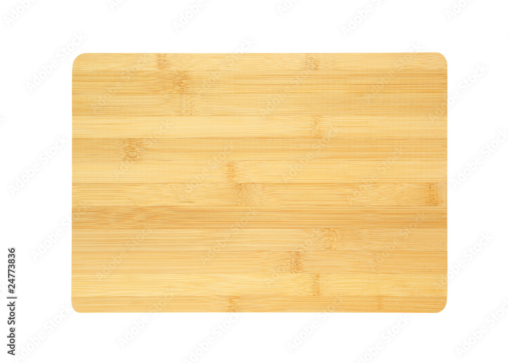 Bamboo chopping board isolated on white background Bamboo chopping board isolated on white background