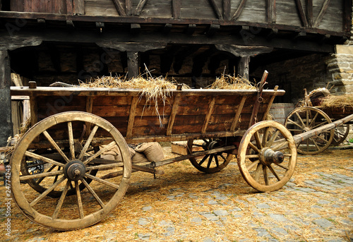 cart with hay