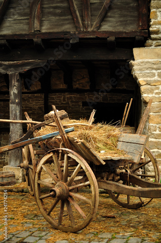 cart with hay