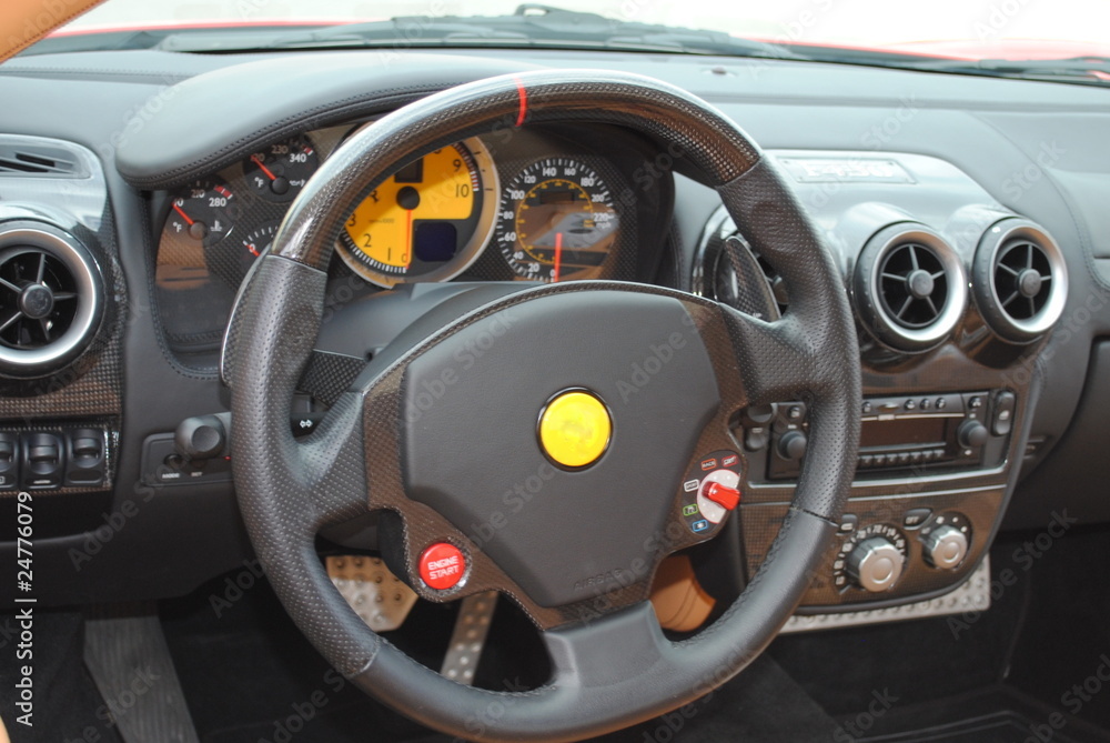 automobile dashboard close-up