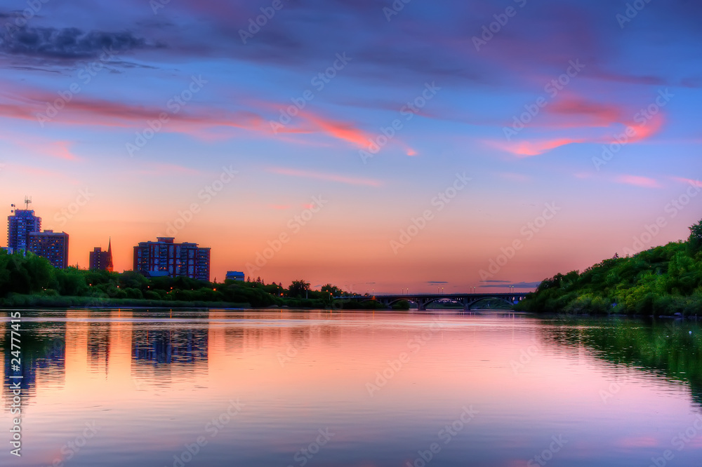 South Saskatchewan River at Sunset
