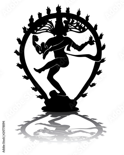 black silhouette of Shiva