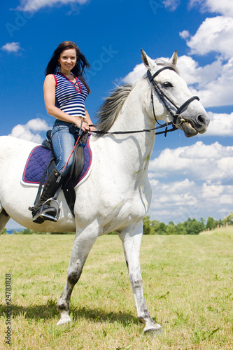 equestrian on horseback