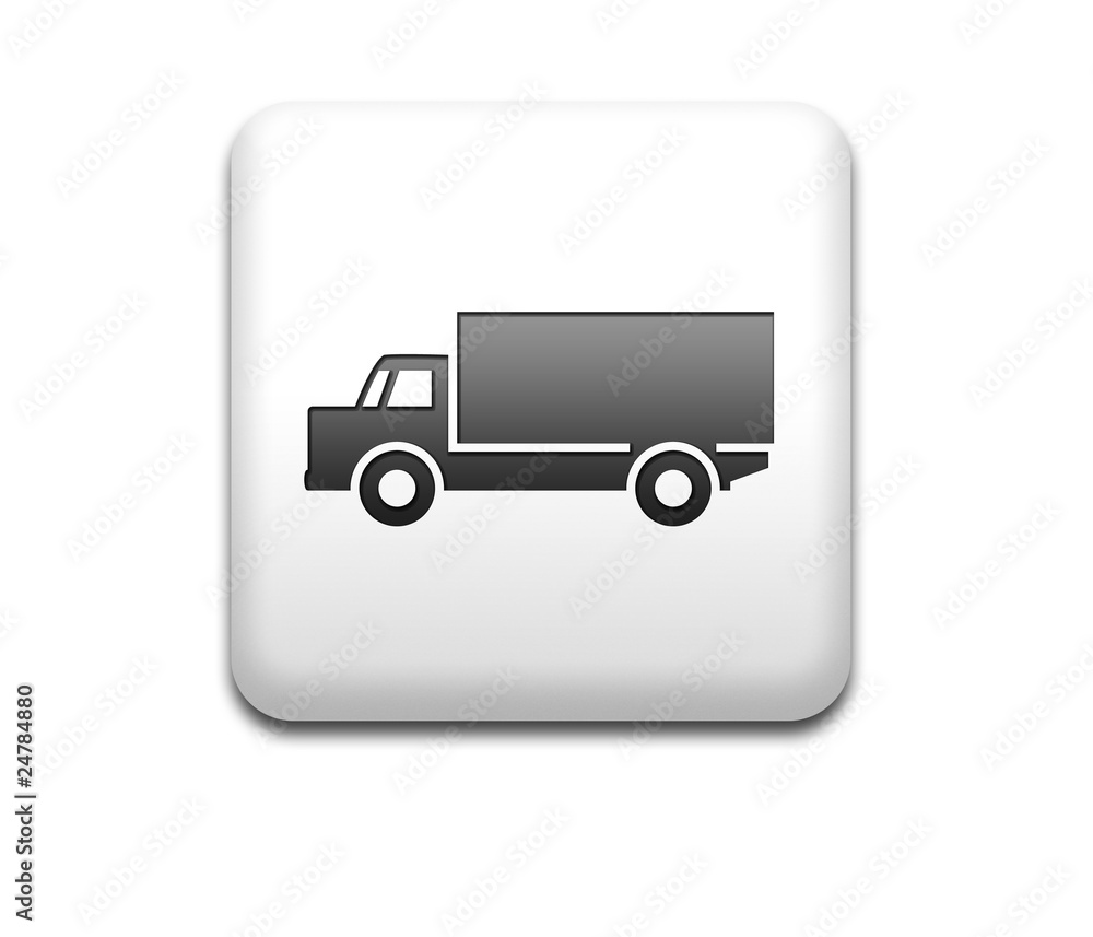 Boton cuadrado blanco transporte Boton cuadrado blanco transporte