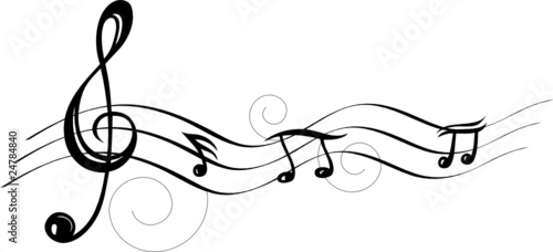 Musik, Musiknote, Noten, Notenschlüssel, schwarz