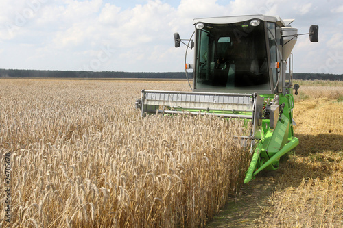 Obraz na płótnie Machine harvesting w salonie