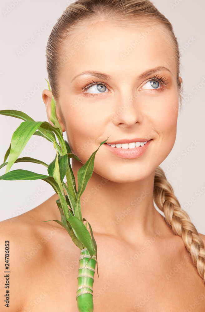 woman with sprout woman with sprout