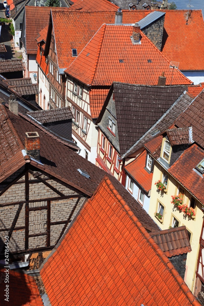 Dächer Kleinstadt Altstadt Franken Deutschland