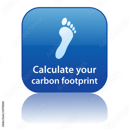 “CALCULATE YOUR CARBON FOOTPRINT” Web Button (go green recycle)