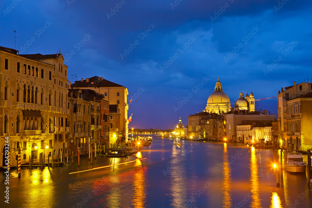 Grand canal at evening, Venice