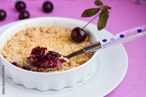 Cherry crumble photo