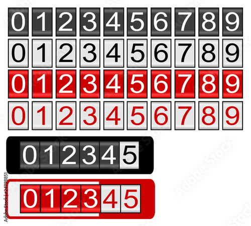Black and Red Odometer