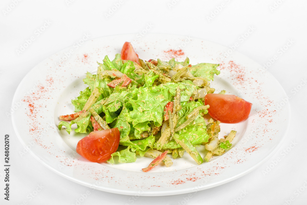Salad of squid with roast chiken Salad of squid with roast chiken