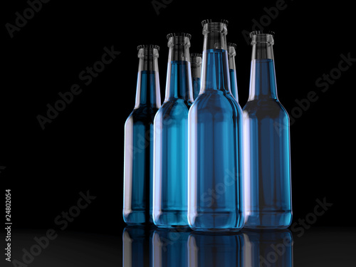 Six Pack - Bottles - Party Pack - 3D - Beer