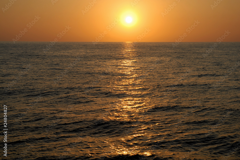 sunset on a sea coast