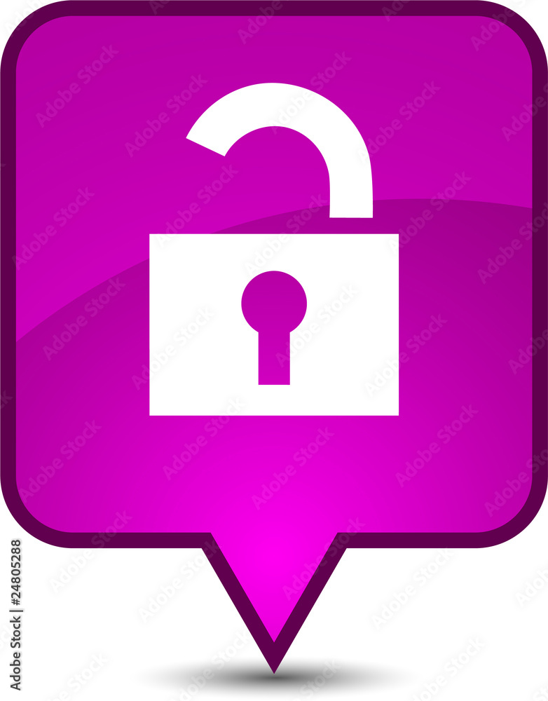 Padlock speech button. Padlock speech button.