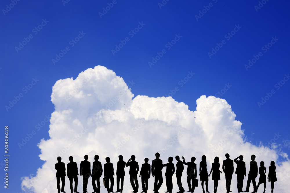 Naklejka premium 群衆