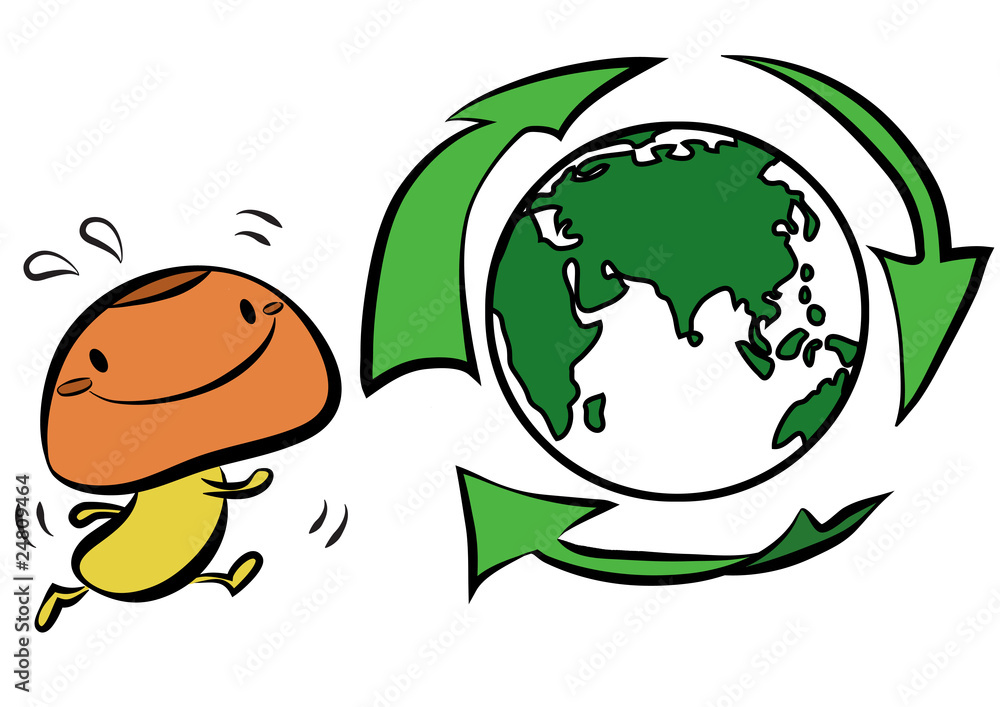 Mushroom Gugu wants to save the world by recycling Mushroom Gugu wants to save the world by recycling