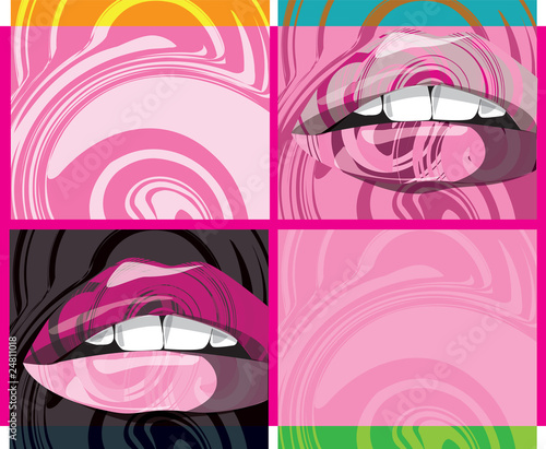 Beautiful woman lips illustration